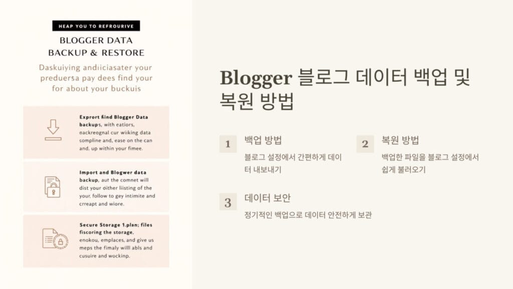 Blogger 백업 및 복원 방법 